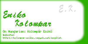 eniko kolompar business card