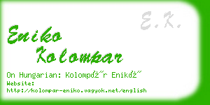 eniko kolompar business card